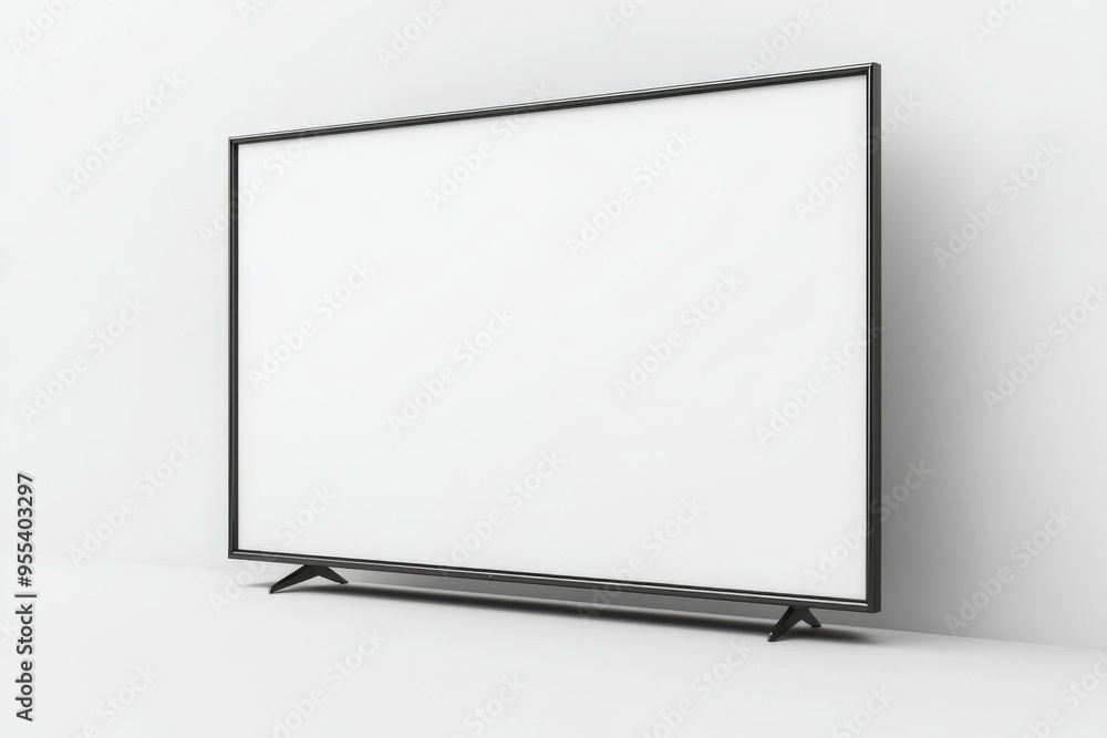 TV screen mockup on isolated background created with Generative AI TV screen mockup on isolated background created with Generative AI