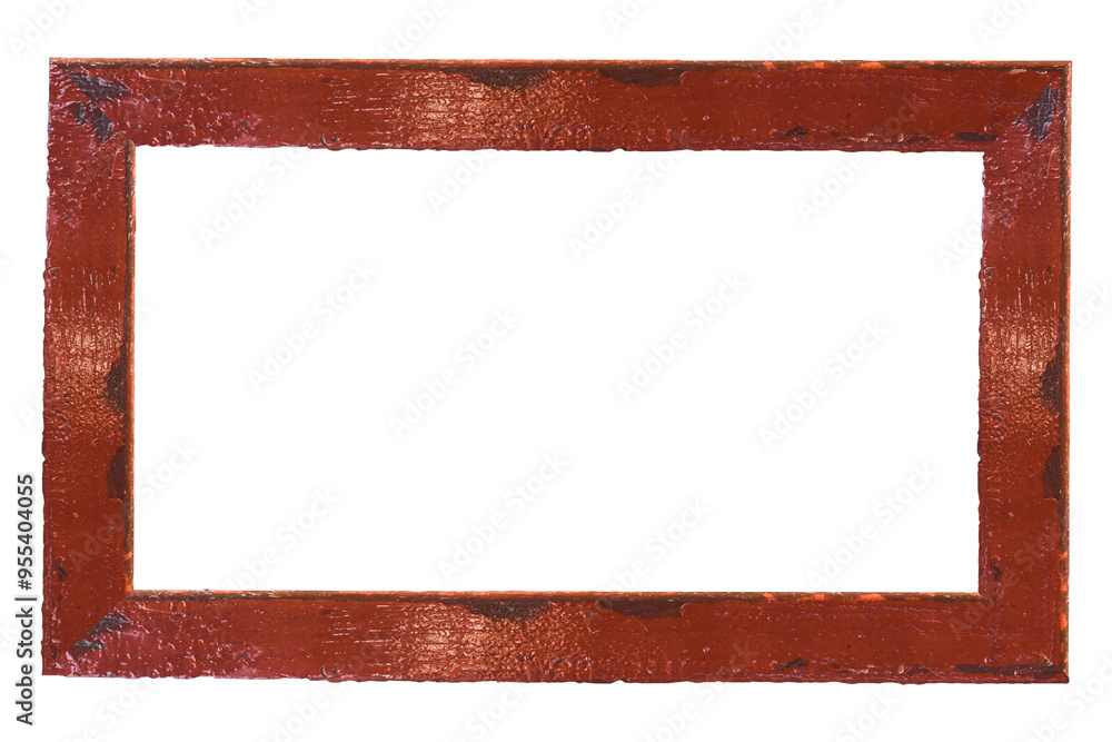 Φωτογραφία Wooden picture frame isolated on transparent background, PNG File