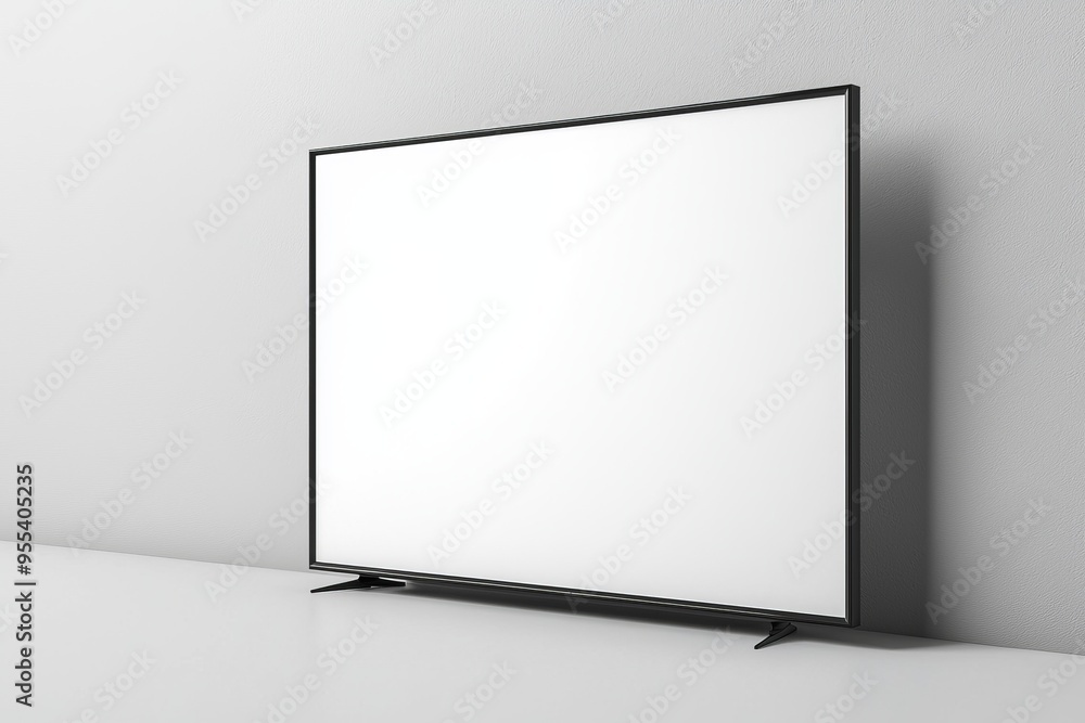 TV screen mockup on isolated background created with Generative AI TV screen mockup on isolated background created with Generative AI
