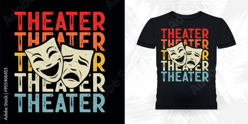 Funny Theater Director Retro Vintage Theater T-shirt Design