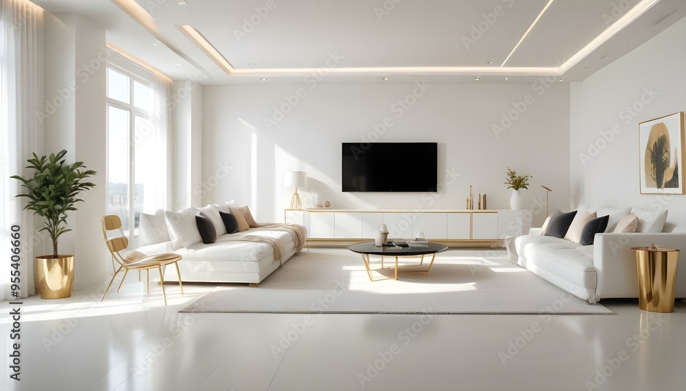 Photo interior modern design room 3d illustration Photo interior modern design room 3d illustration