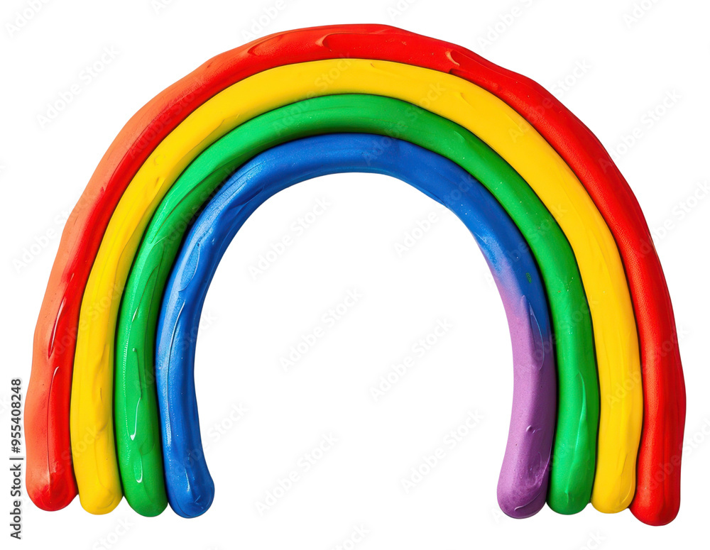 Fototapeta premium PNG Plasticine of rainbow creativity spectrum red.