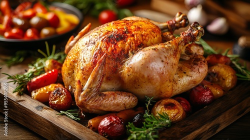 Wallpaper Mural Indulge in a succulent roasted chicken, perfectly seasoned and roasted to a golden hue. Its crispy skin and tender, juicy meat will delight your taste buds. Torontodigital.ca