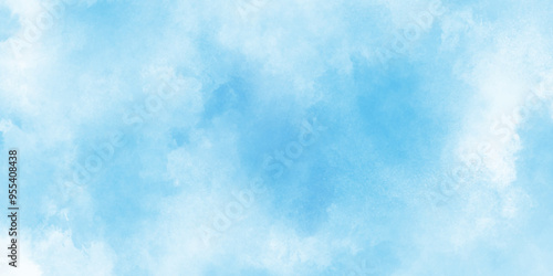 Grunge abstract cloudy blue smog texture art design, blue watercolor painting textured cloudy blue sky background, Natural Blue sky watercolor background texture for cover design.