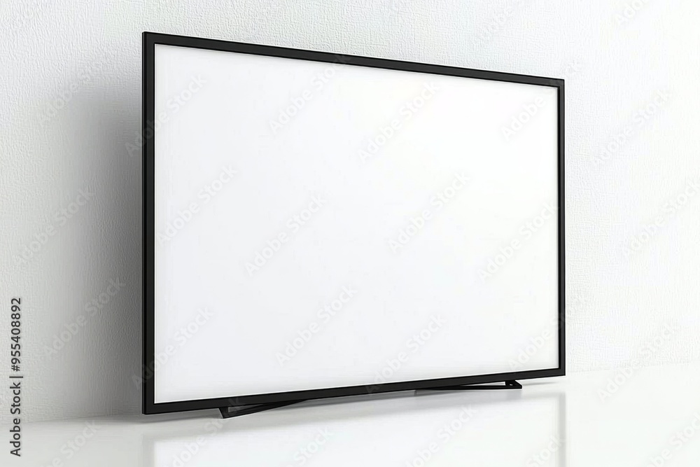 TV screen mockup on isolated background created with Generative AI TV screen mockup on isolated background created with Generative AI