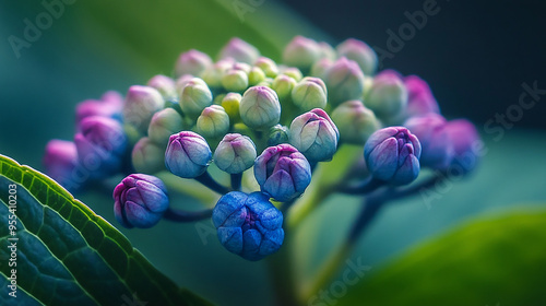 Hydrangea Buds Photographed with Macro Lens photo