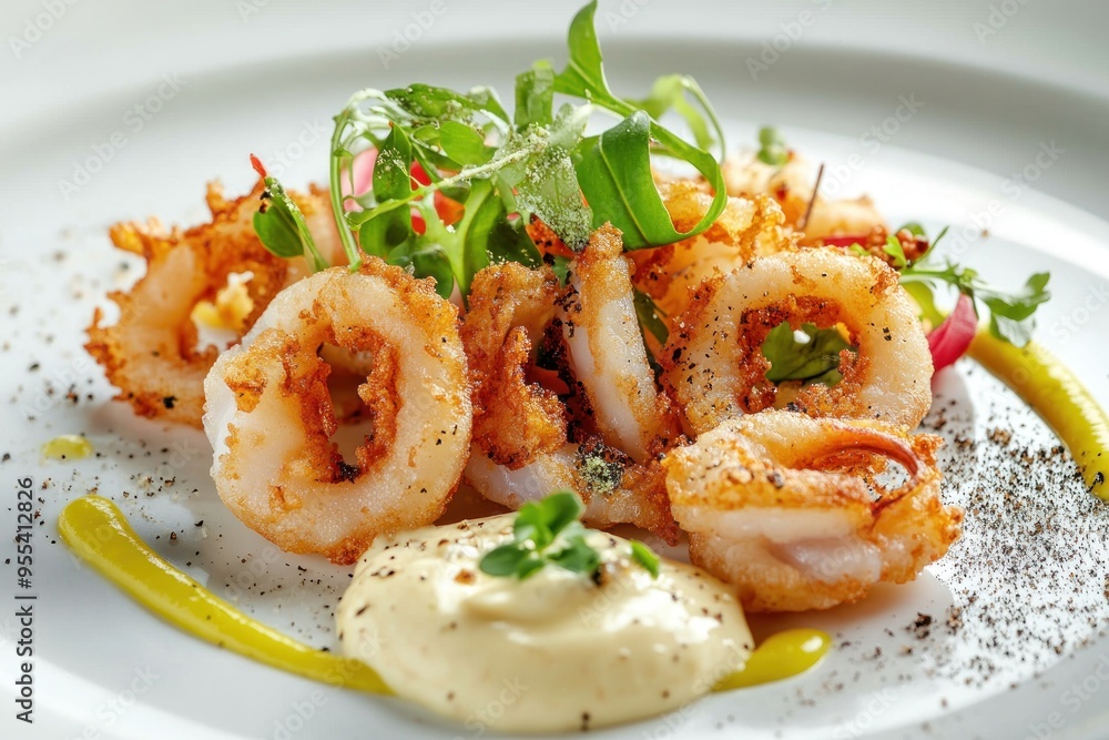 Fried Calamari with Aioli and Lemon Sauce Fried Calamari with Aioli and Lemon Sauce