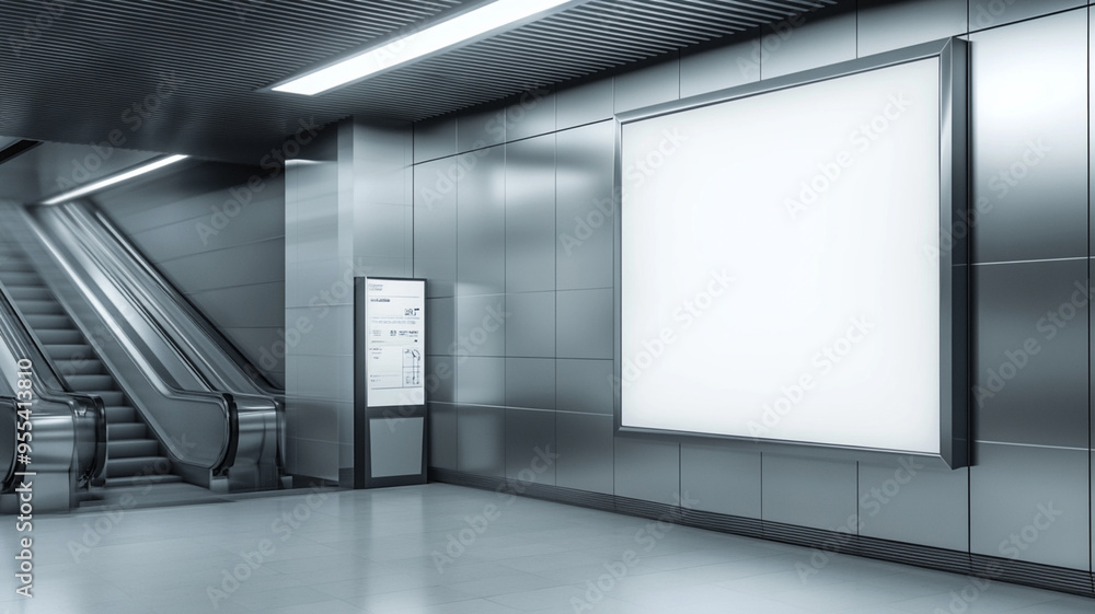 blank billboard in train station blank billboard in train station