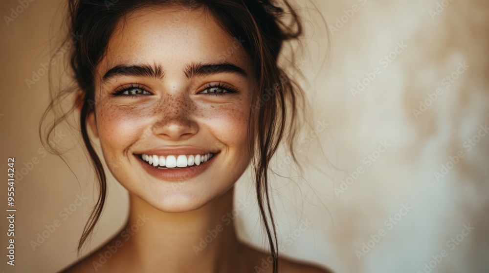 A woman with an enchanting smile and sparkling eyes, captured in a well-lit studio, with attention to her flawless complexion. A woman with an enchanting smile and sparkling eyes, captured in a well-lit studio, with attention to her flawless complexion.