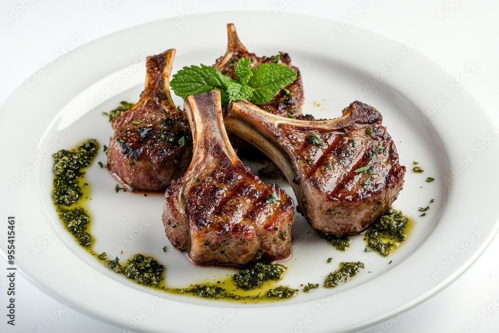 Grilled Lamb Chops with Herb Sauce Grilled Lamb Chops with Herb Sauce