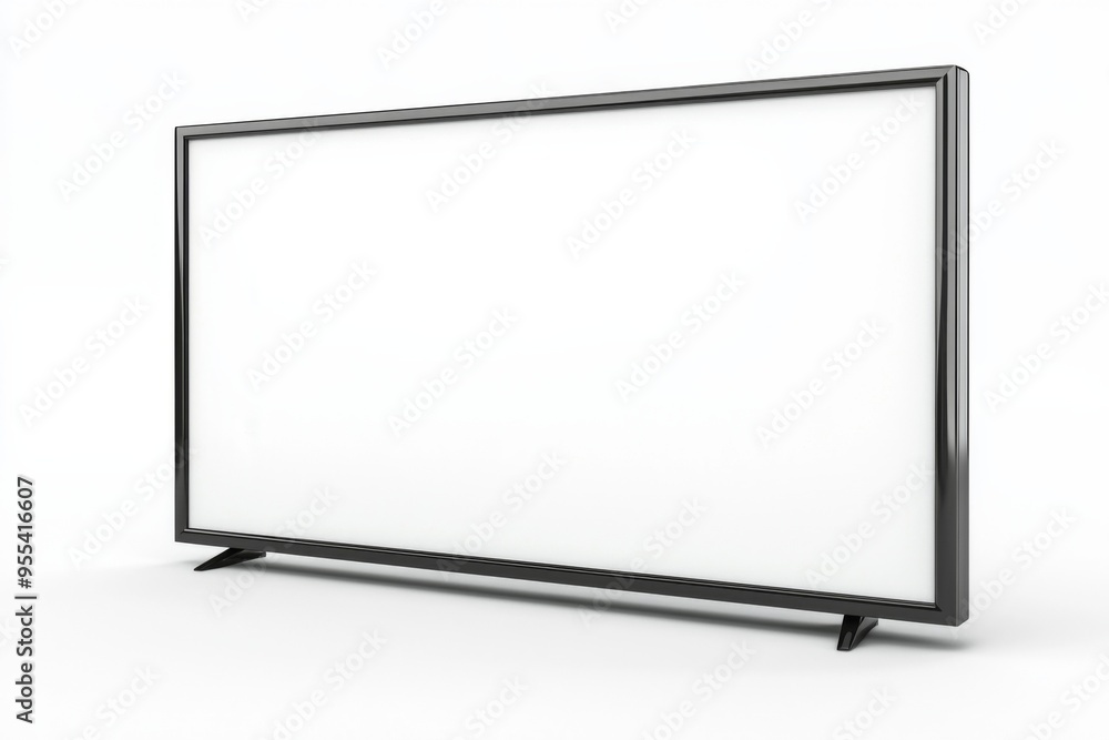 TV screen mockup on isolated background created with Generative AI TV screen mockup on isolated background created with Generative AI