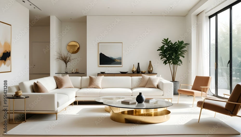 Photo interior modern design room 3d illustration Photo interior modern design room 3d illustration