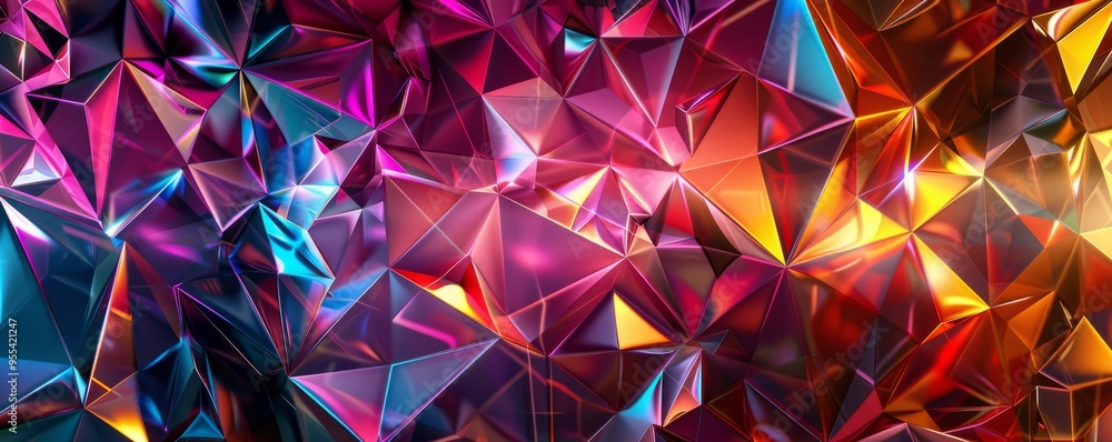 Brightly colored geometric fractals with vivid highlights, 4K hyperrealistic photo Brightly colored geometric fractals with vivid highlights, 4K hyperrealistic photo