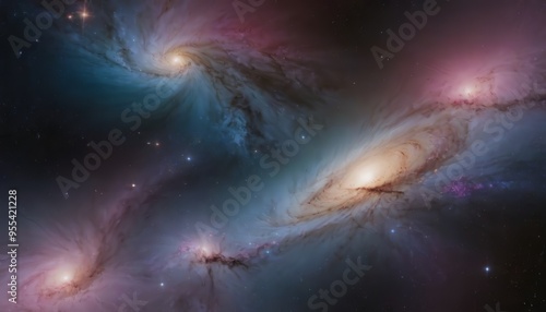 A swirling galaxy with stars and nebulae.