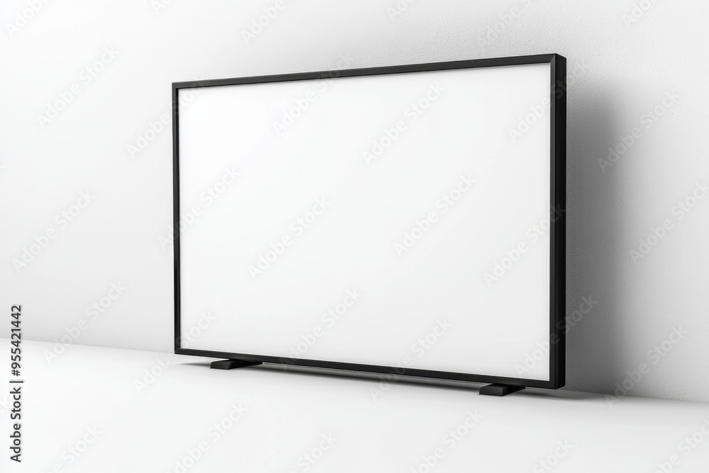 TV screen mockup on isolated background created with Generative AI TV screen mockup on isolated background created with Generative AI