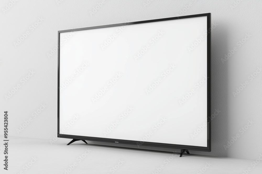 TV screen mockup on isolated background created with Generative AI TV screen mockup on isolated background created with Generative AI