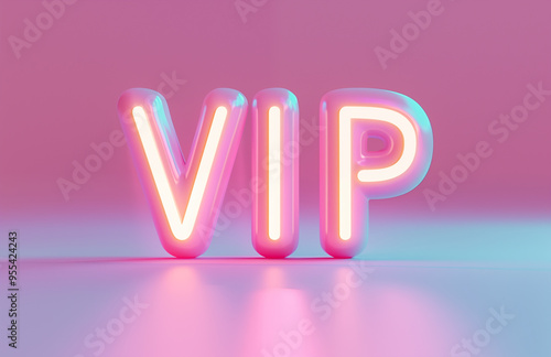 Cartoon VIP letters 3D material 