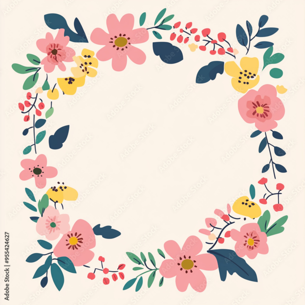 frame with flowers frame with flowers