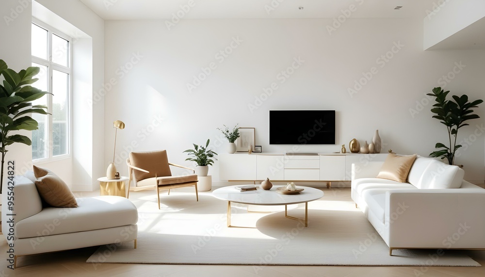 Photo interior modern design room 3d illustration Photo interior modern design room 3d illustration