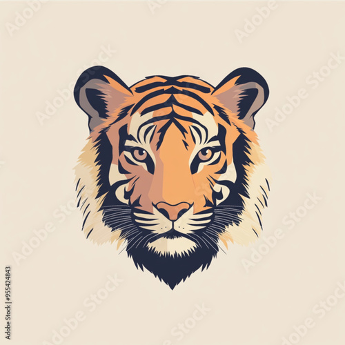 tiger head vector illustration