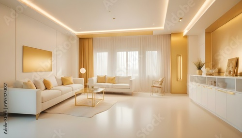 Photo interior modern design room 3d illustration