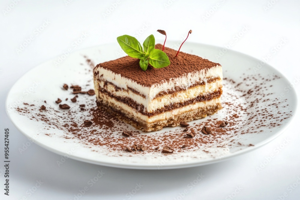 Delicious Tiramisu with a Garnish Delicious Tiramisu with a Garnish