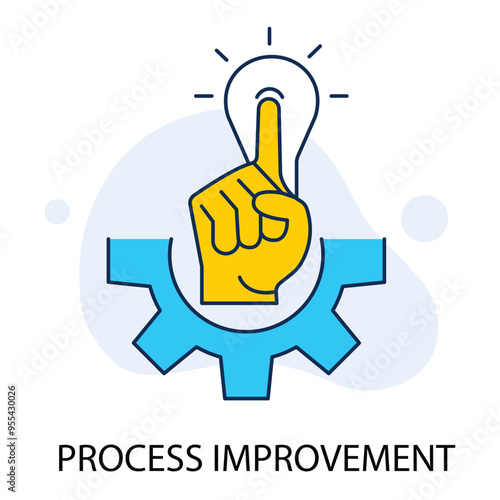 Process Improvement icon with editable stroke. Continuous improvement, process optimization, lean processes, efficiency improvement, operational improvement, process enhancement, workflow improvement.