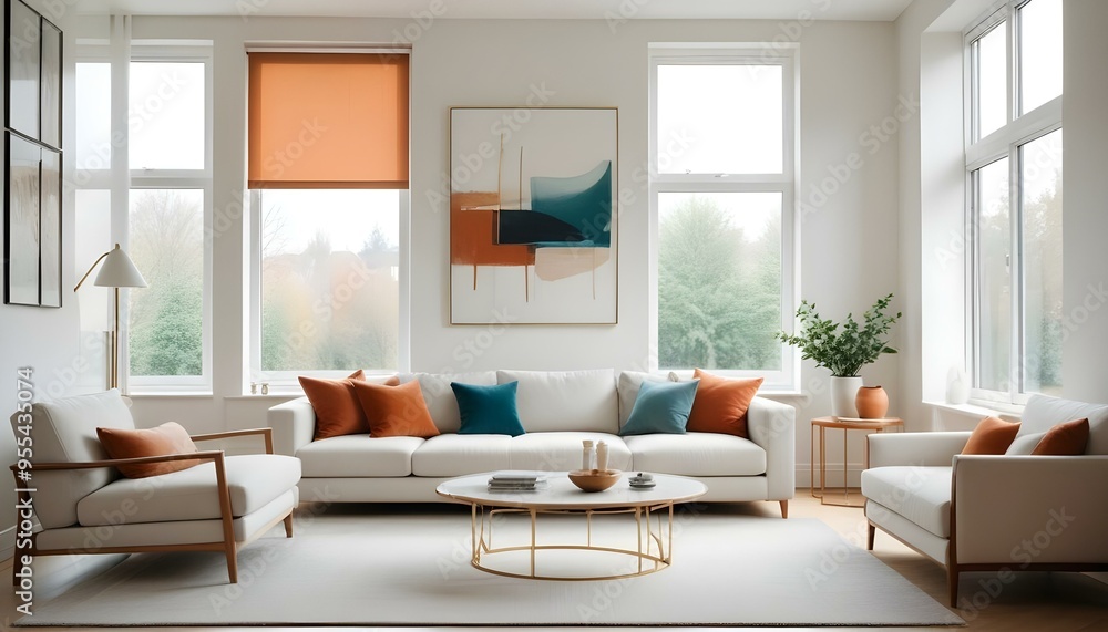 Photo interior modern design room 3d illustration Photo interior modern design room 3d illustration