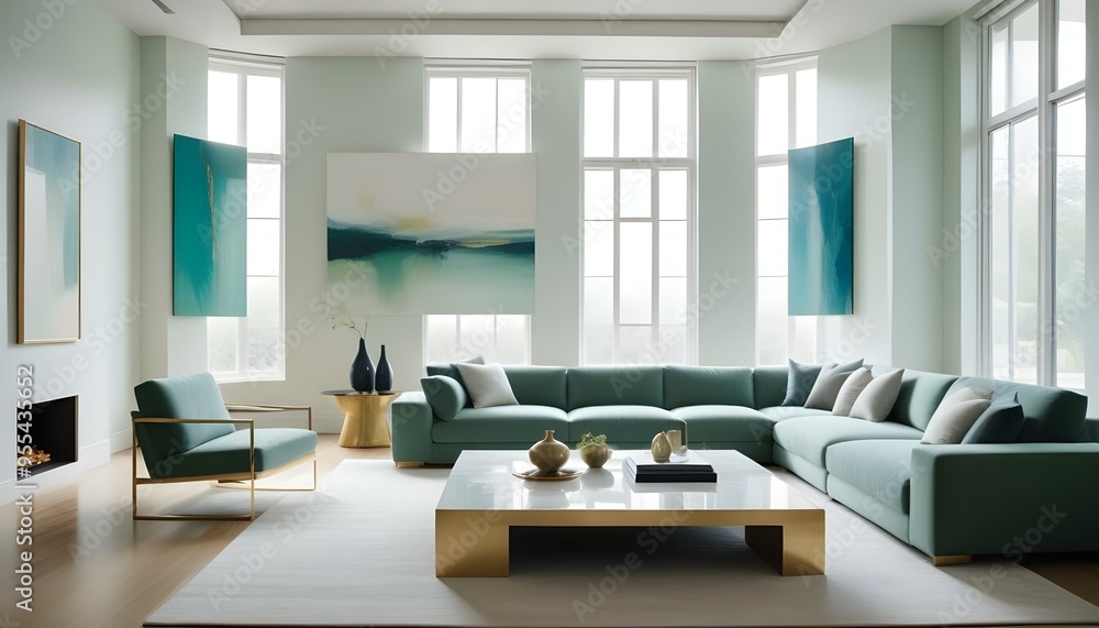 Photo interior modern design room 3d illustration Photo interior modern design room 3d illustration