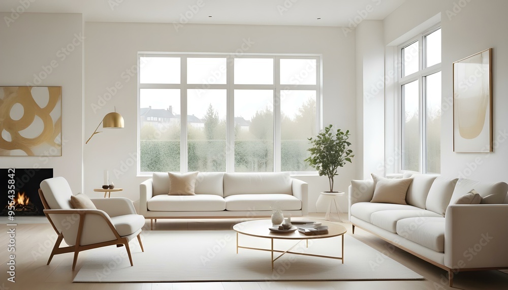 Photo interior modern design room 3d illustration Photo interior modern design room 3d illustration