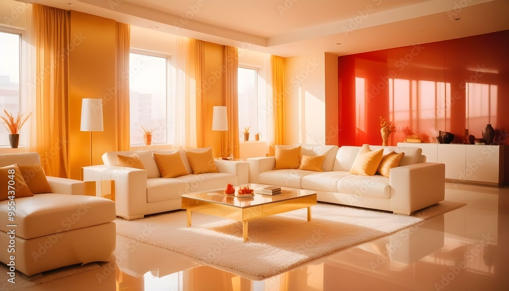Photo interior modern design room 3d illustration Photo interior modern design room 3d illustration
