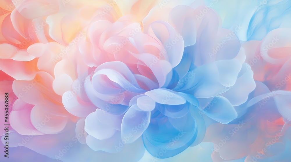 A colorful flower with pink and blue petals A colorful flower with pink and blue petals