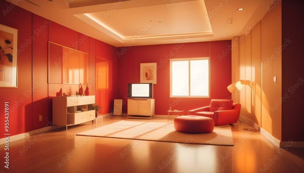 Photo interior modern design room 3d illustration Photo interior modern design room 3d illustration