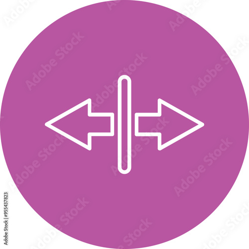 Separation Vector Icon Design