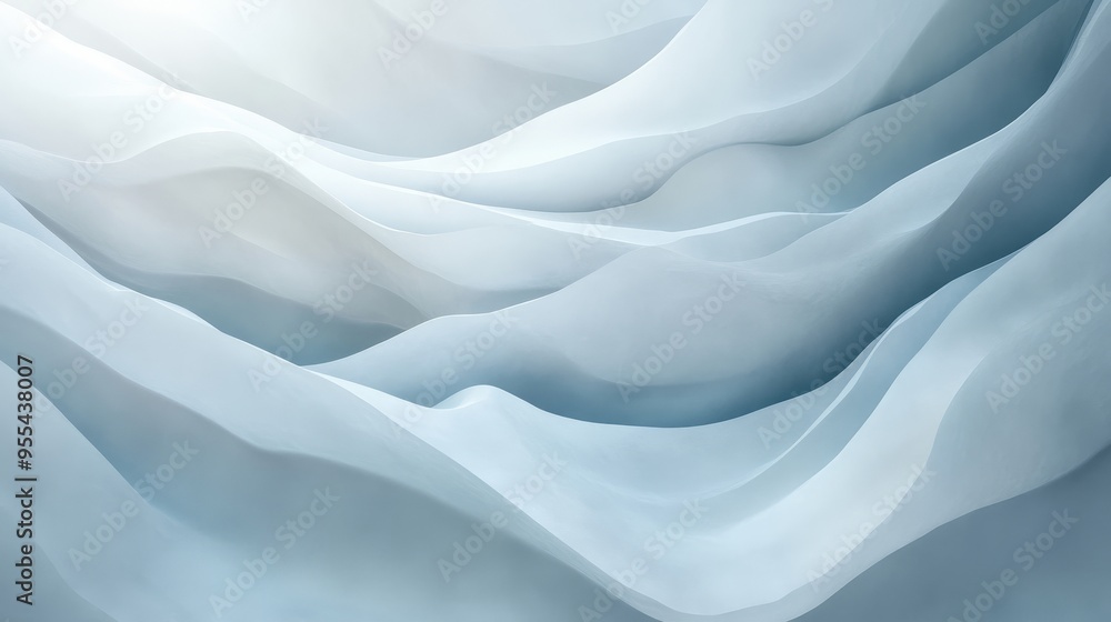 Obraz premium A white and blue wave with a white background