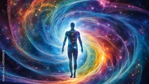 The astral body leaves the body to travel to the 5th dimension.