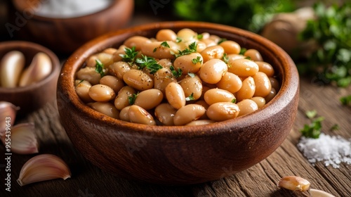 The national cuisine of Brazil: Beans with garlic.