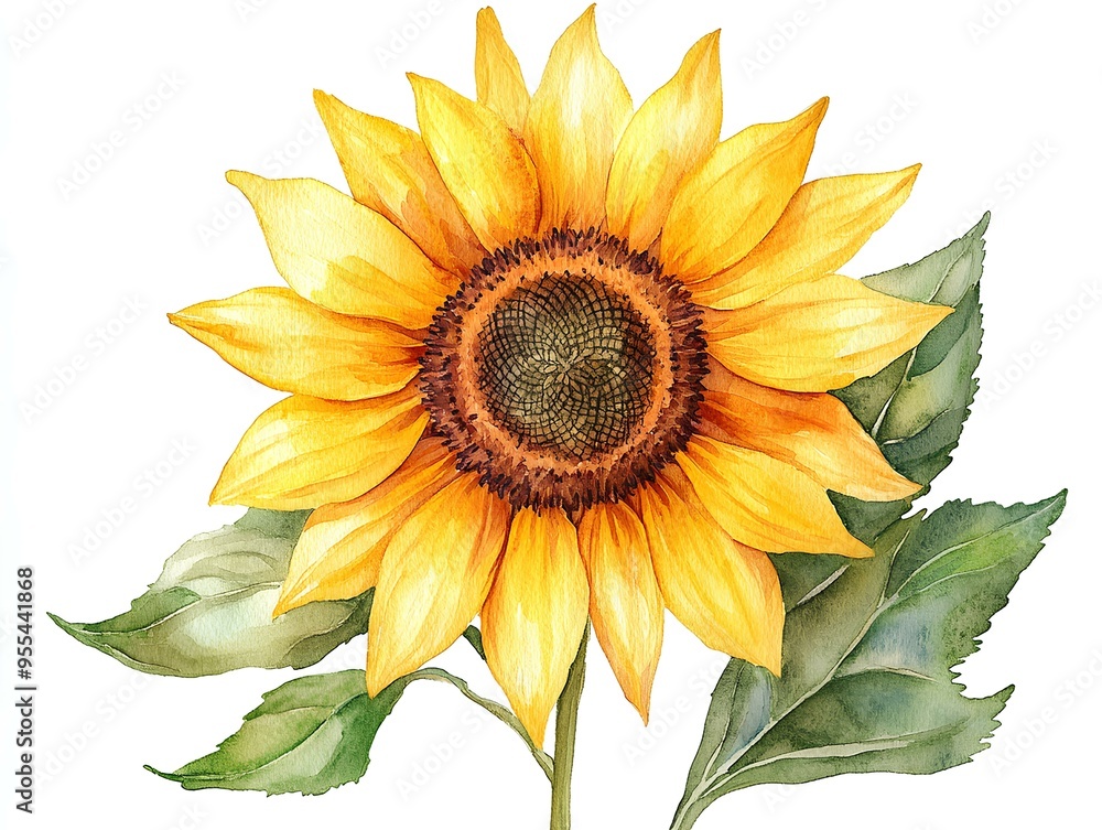 Naklejka premium sunflower isolated on white