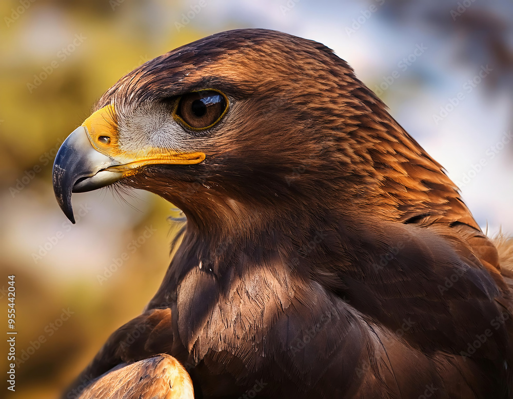 Obraz premium Portrait of a Red-tailed hawk (Aquila chrysaetos)
