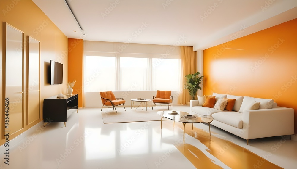 Photo interior modern design room 3d illustration Photo interior modern design room 3d illustration