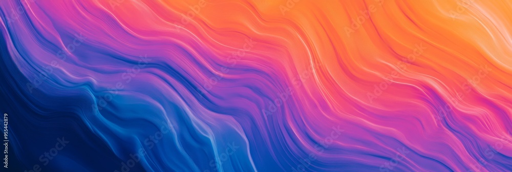 Obraz premium Vibrant abstract design featuring orange, blue, purple, and mauve textures for wall art decor