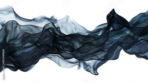 Curd ink in water, abstract shape, high resolution