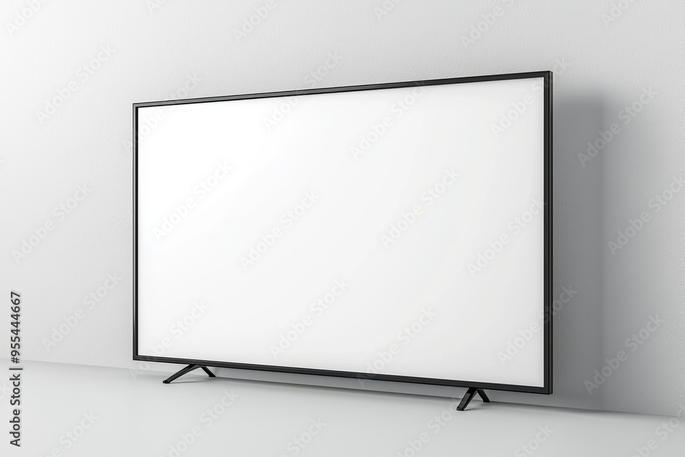 TV screen mockup on isolated background created with Generative AI TV screen mockup on isolated background created with Generative AI