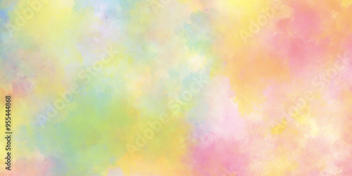 watercolor cloudy colorful abstract background colorful on paper texture, Color neon gradient abstract blurred watercolor grunge texture, Abstract bright and shinny lovely soft color watercolor.