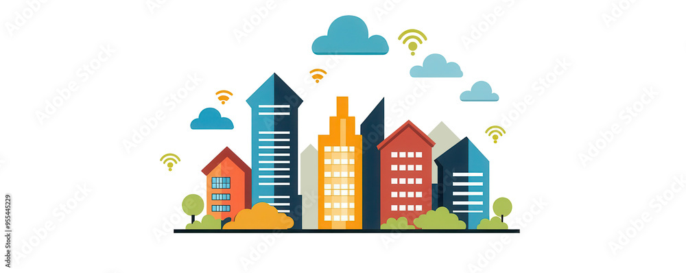 Obraz premium Economic stability, rising graph and cityscape