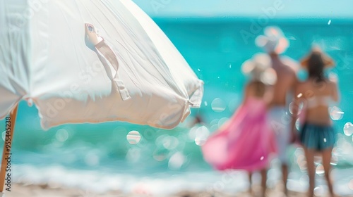 Holiday scene on the beach