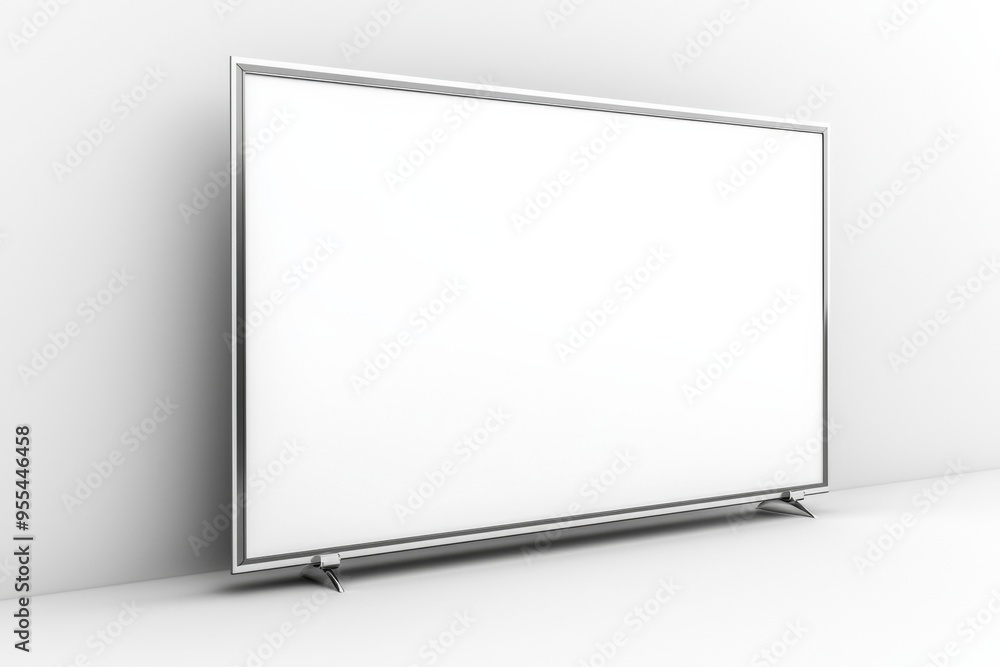 TV screen mockup on isolated background created with Generative AI TV screen mockup on isolated background created with Generative AI