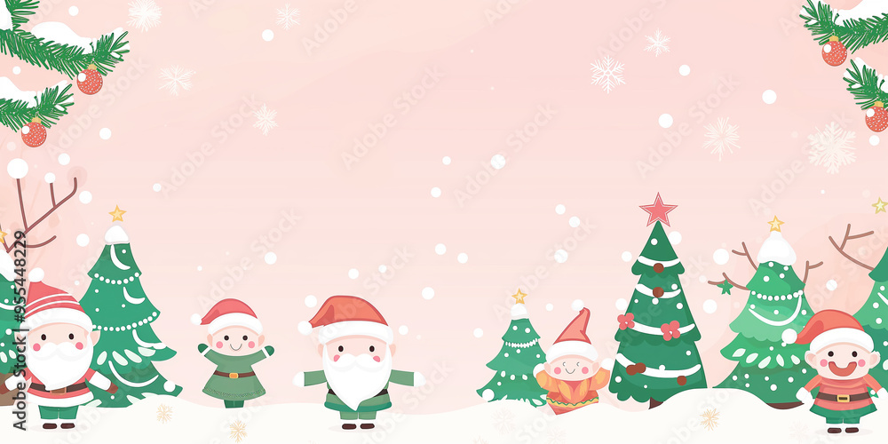 Santa in pink Christmas scene, festive backdrop
Santa in pink Christmas scene, festive backdrop