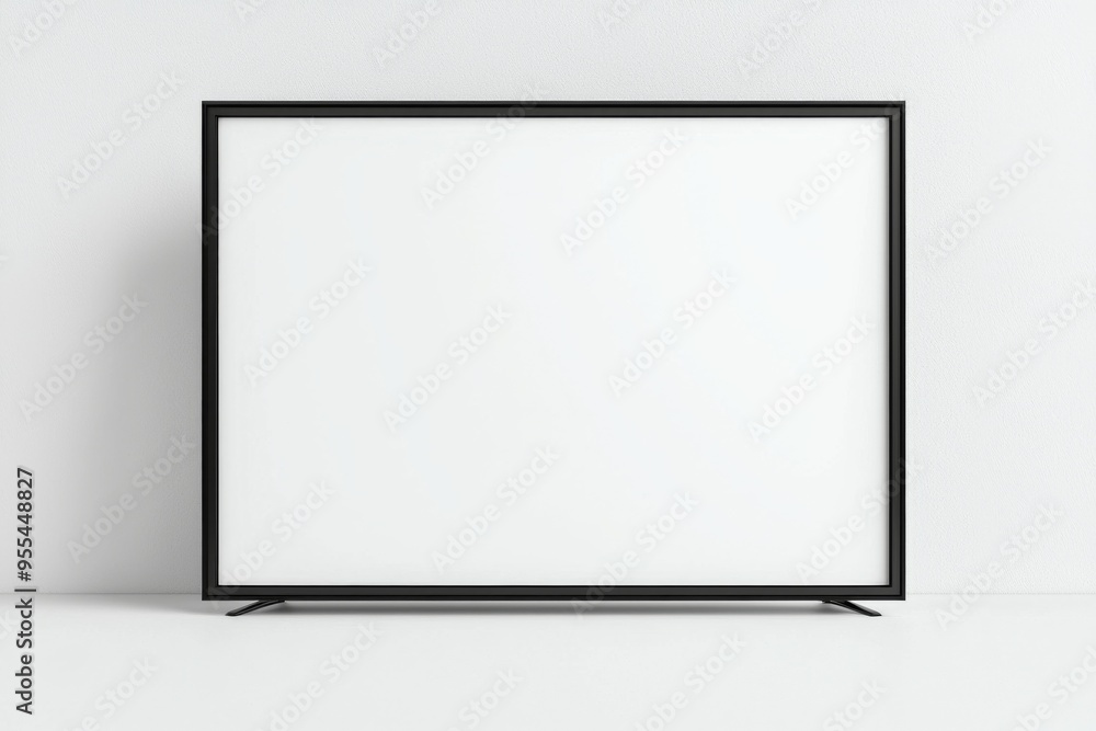 TV screen mockup on isolated background created with Generative AI TV screen mockup on isolated background created with Generative AI