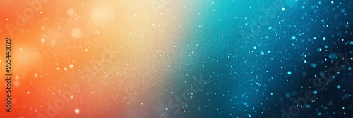 Abstract grainy color gradient background with blue, teal, red, beige, and orange tones for designs